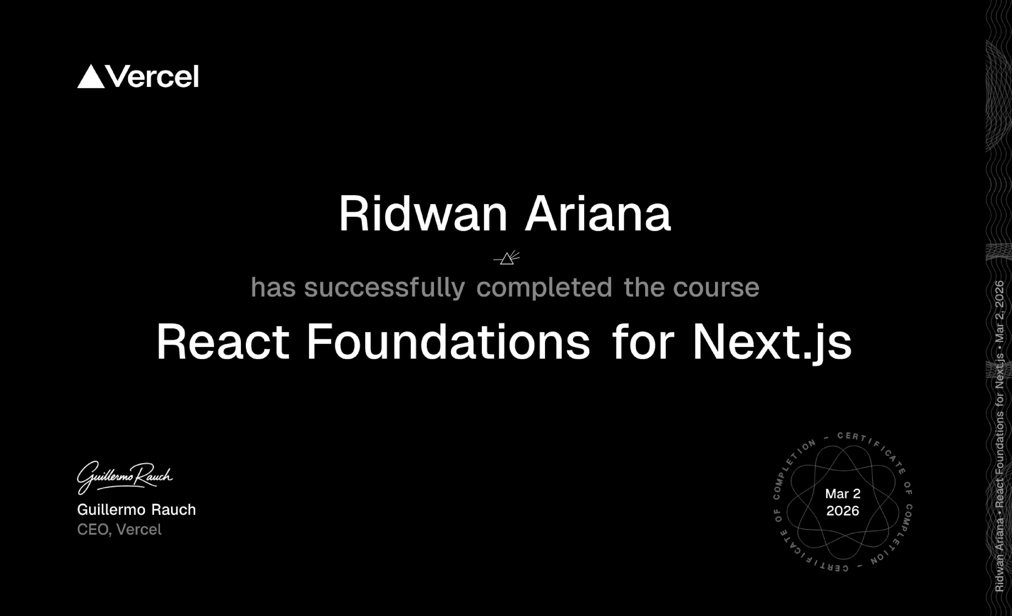 React Foundations For Next.js By Vercel
