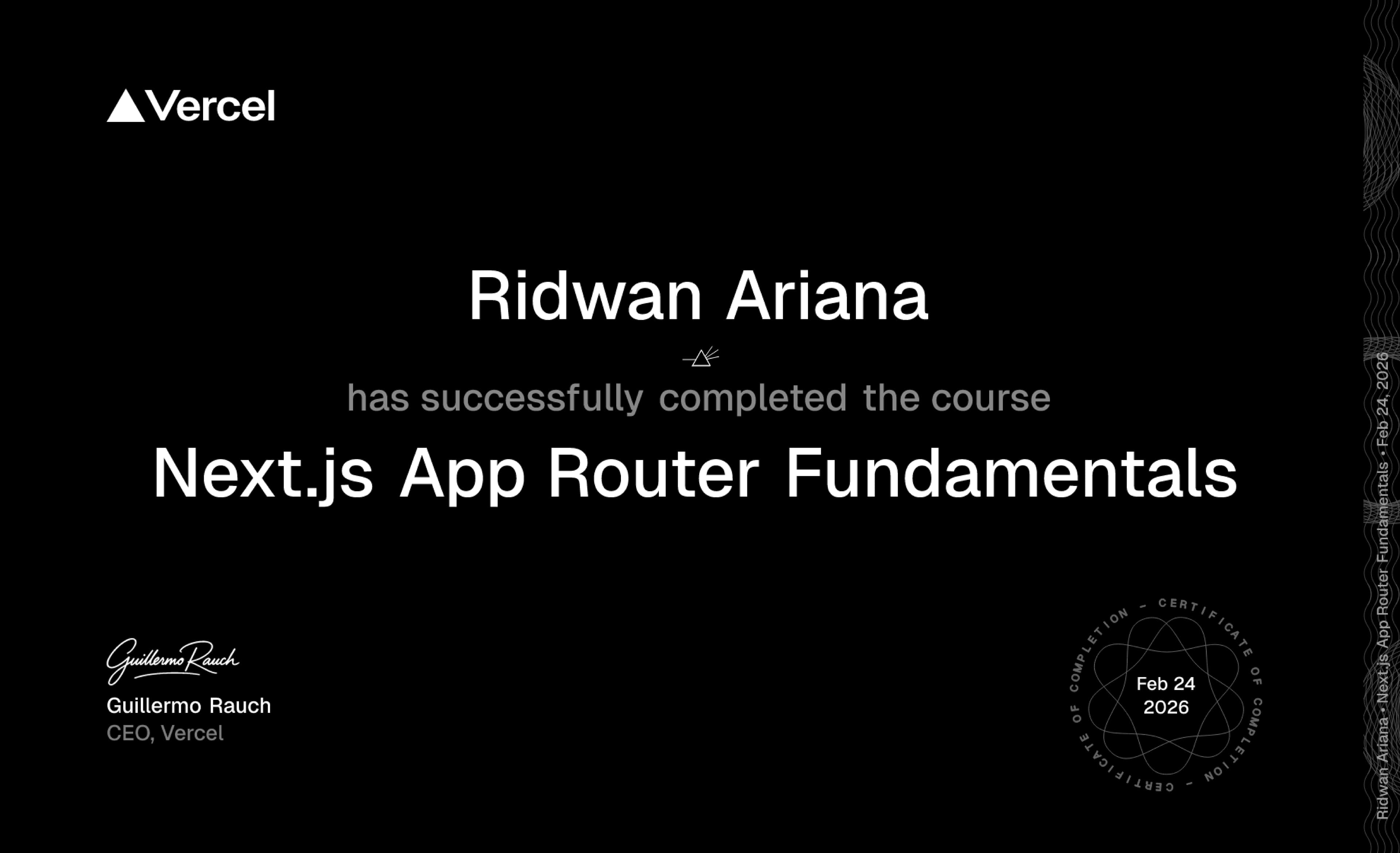 Next.js App Router Fundamentals By Vercel
